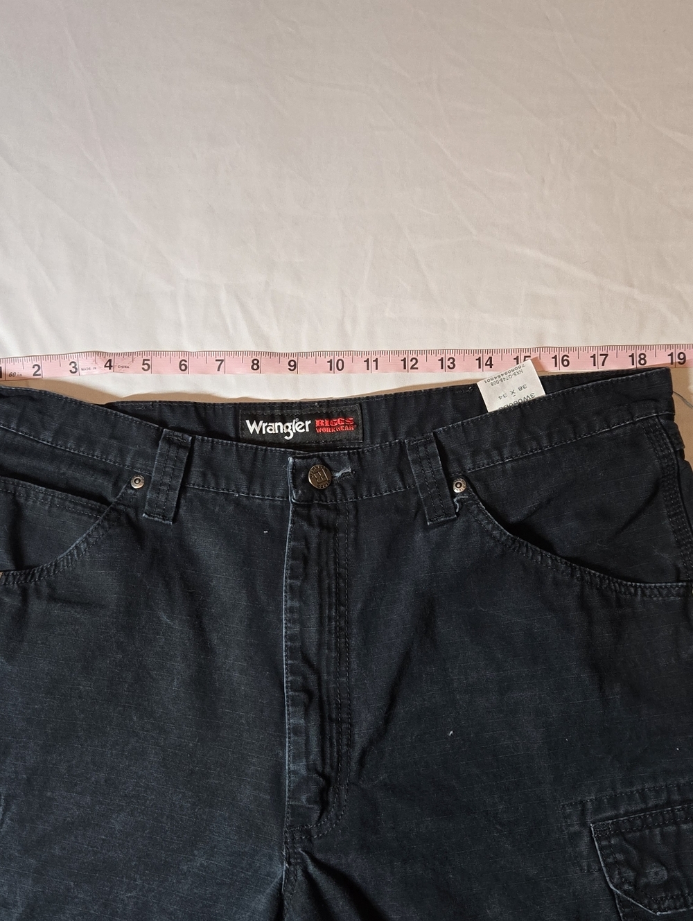 Wrangler RIGGS Workwear Ripstop Ranger Cargo Pant 38x32 (See Pics) Black - Picture 9 of 14
